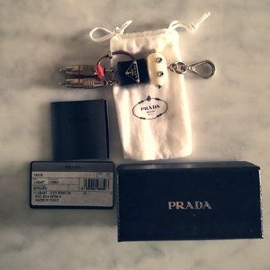 PRADA Edward Saffiano Leather Keychain Trick (AMP)
